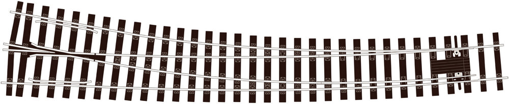 Curved Turnout R/H Electrofrog