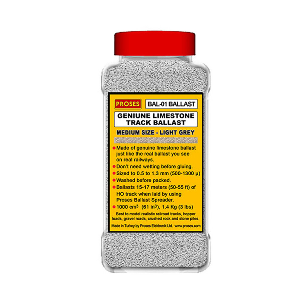 1.4 Kg (3 lbs) Authentic Limestone Ballast HO/OO (Light Grey)