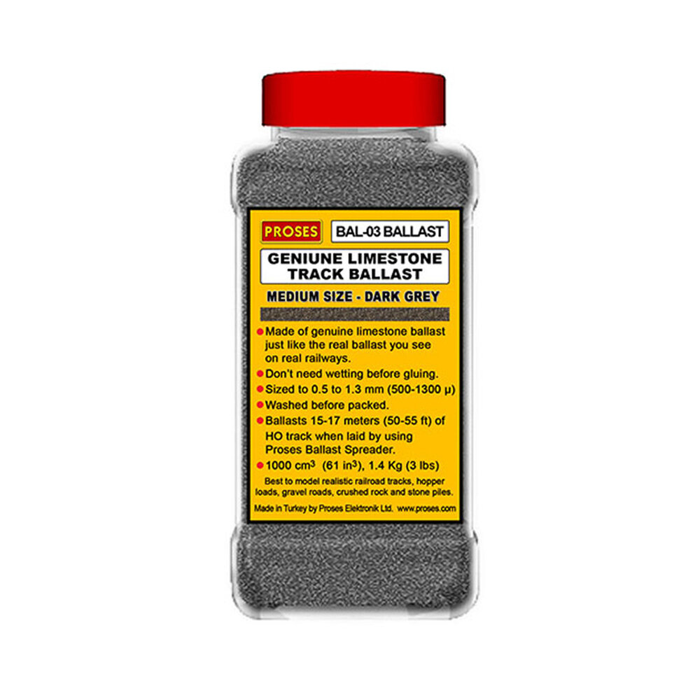 1.4 Kg (3 lbs) Authentic Limestone Ballast HO/OO (Dark Grey)