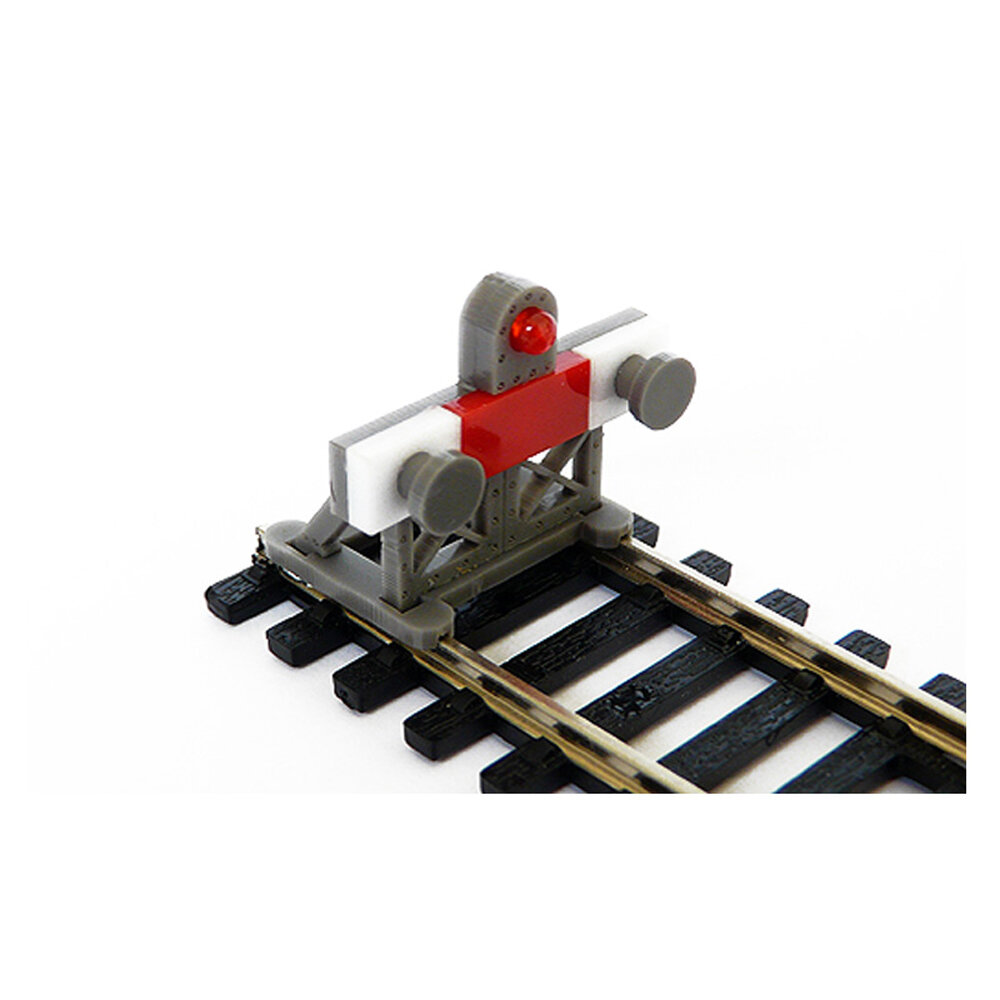 2 X HO 1:87 Scale Laser-Cut Buffer Stop Kit w/Light