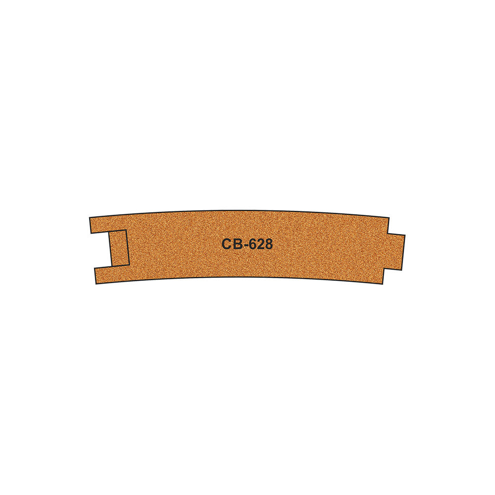10 X Pre-Cut Cork Bed for R628 Curve Track