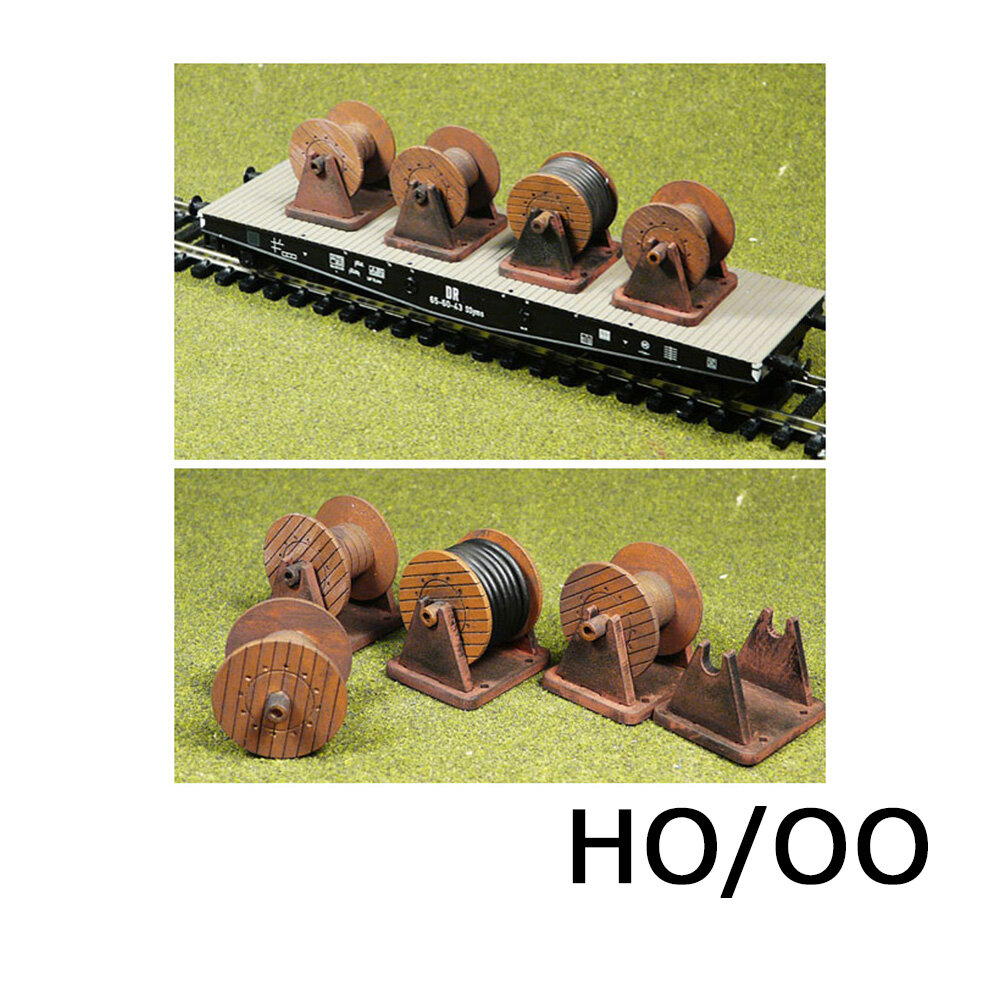 Laser-Cut Cable Drums Kit (4 drums) HO/OO