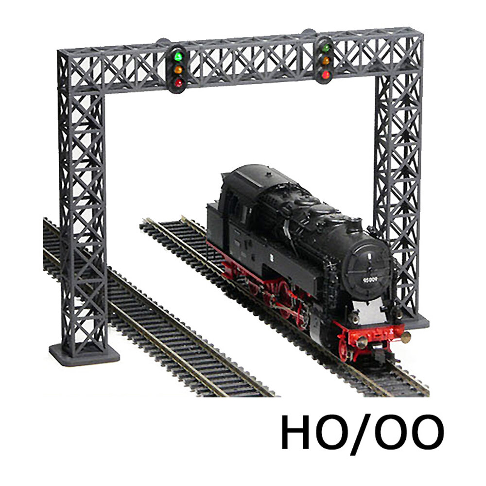 2 Track Signal Bridge w/12 Lights (HO or OO)