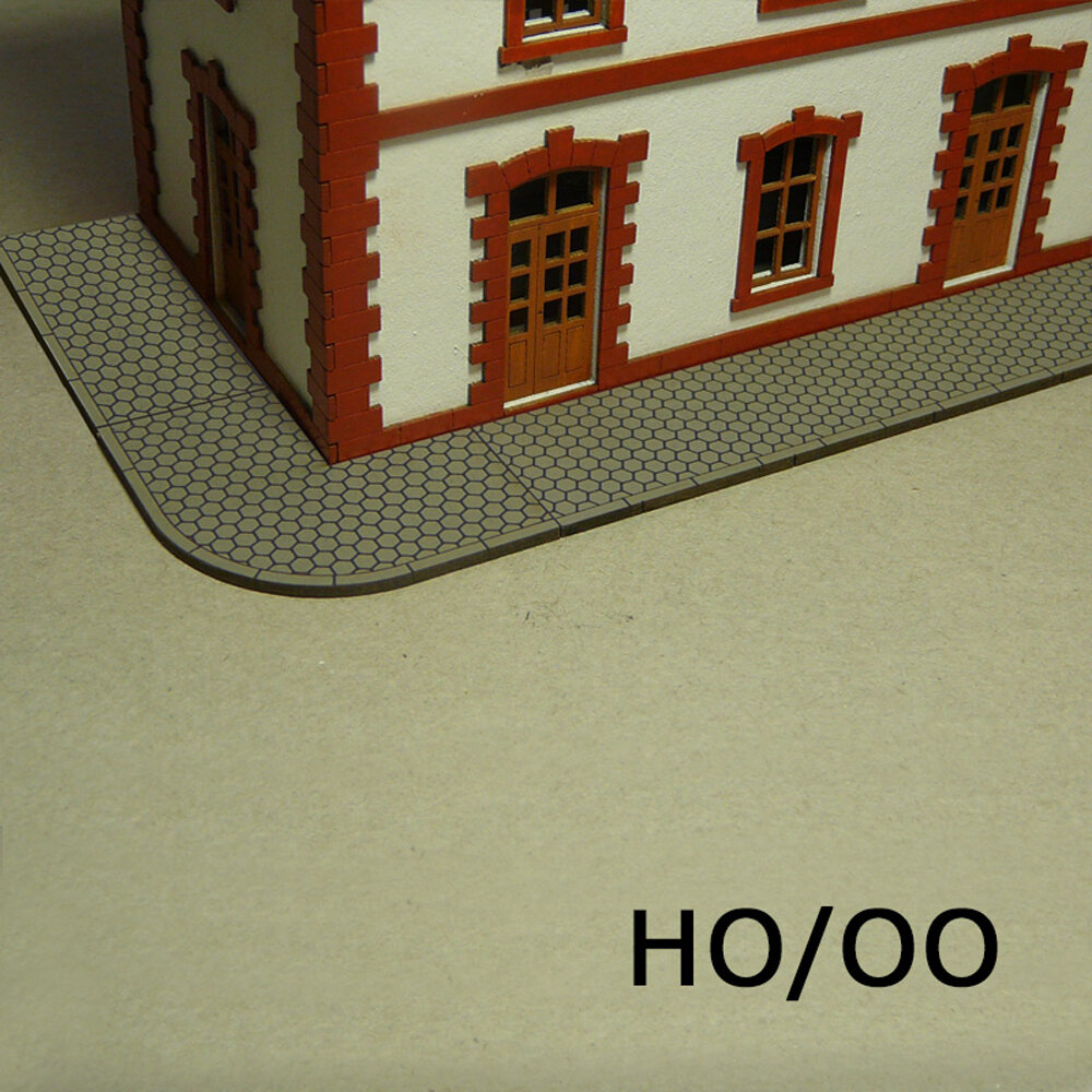 HO/OO Sidewalks Hexagon