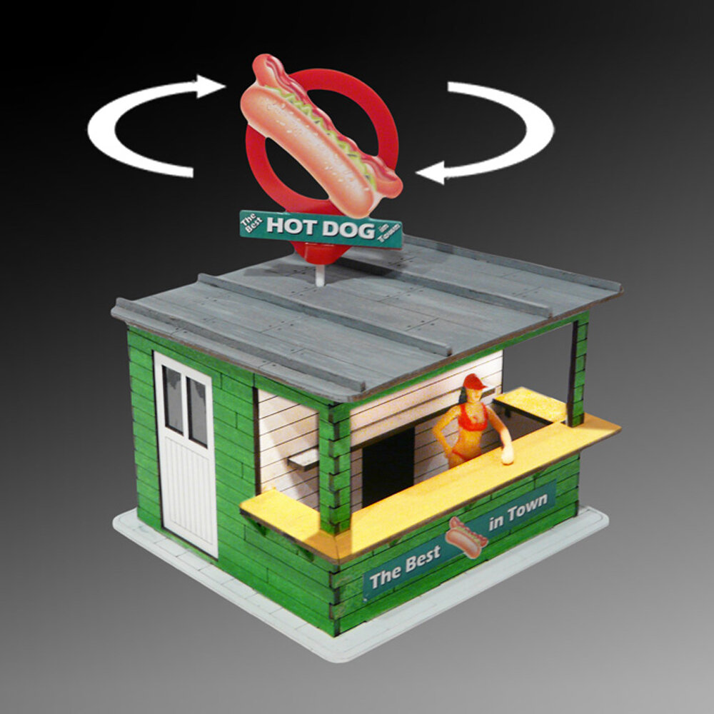 Hot Dog Stand Kit w/Light and Rotating Banner