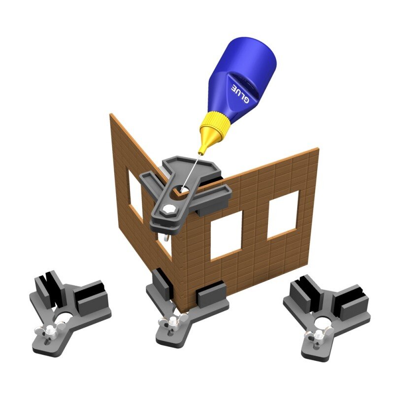Hold & Glue! Right Angle Holders for Kit Buildings (2 in a set)