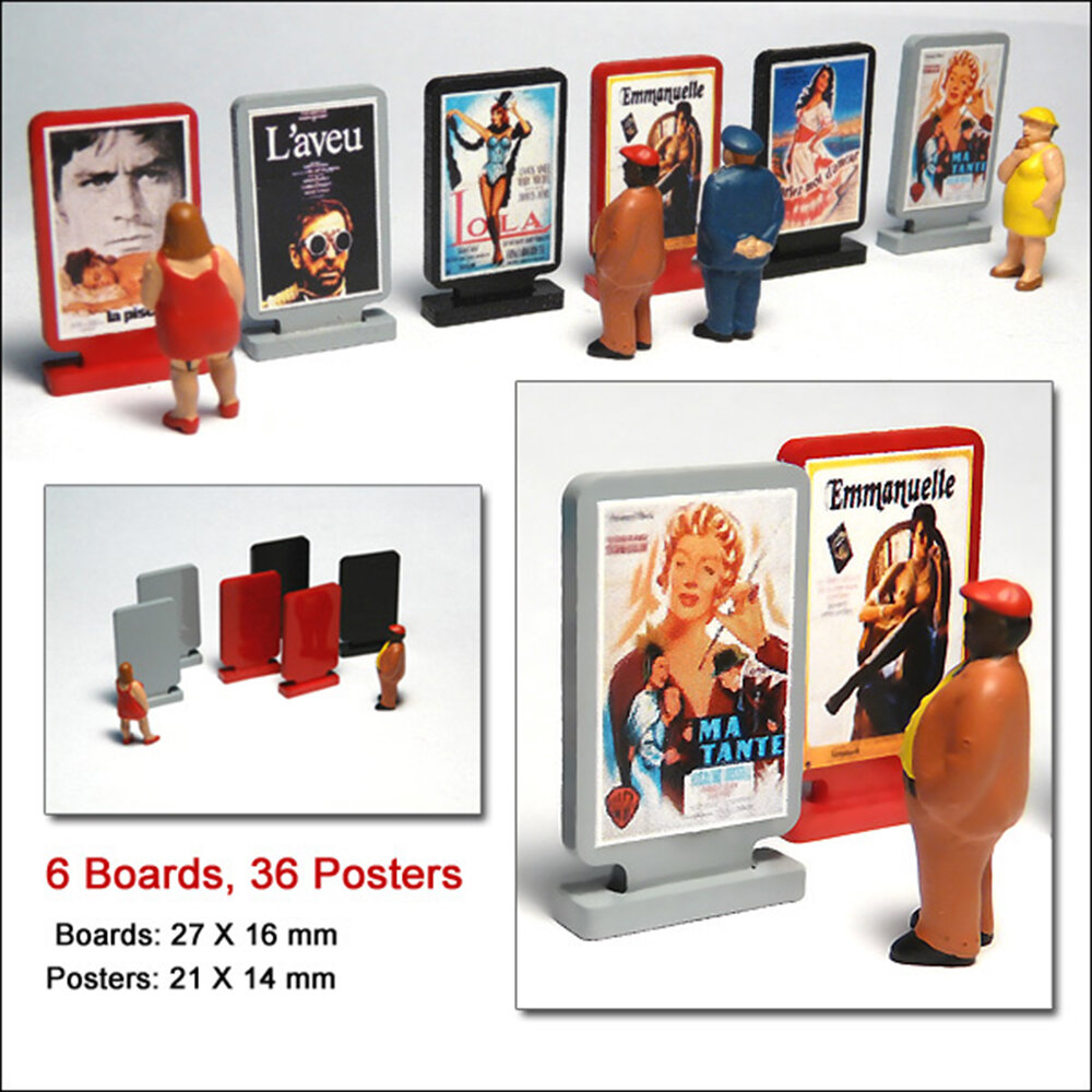 Film Posters & Advertising Boards for HO/OO