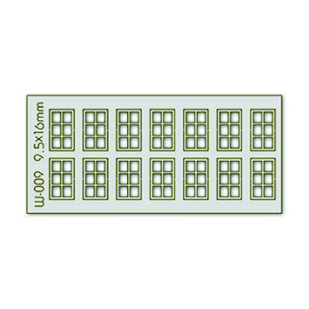 14 pcs 9.5X16mm 6 Pane Windows HO/OO