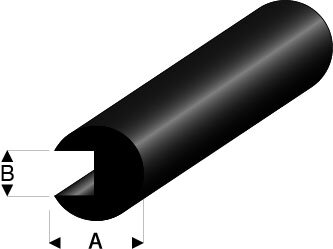 Rubber Bump Profileø8x2mm L=2m