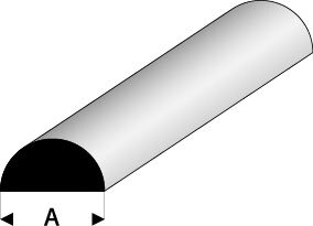 HALF ROND MASS. 2,5MM 1M