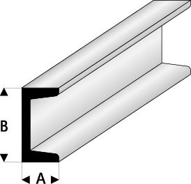 U-PROFIEL 0,75X 1,5MM 1M