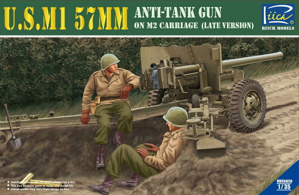 U.S.M1 57mm Anti-tank Gun on M2 carriage ï¼Late Version)
