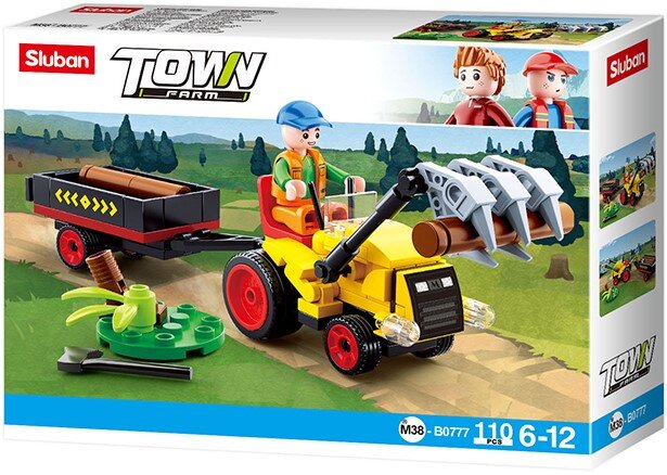 Sluban - Traktor met Boomstammen