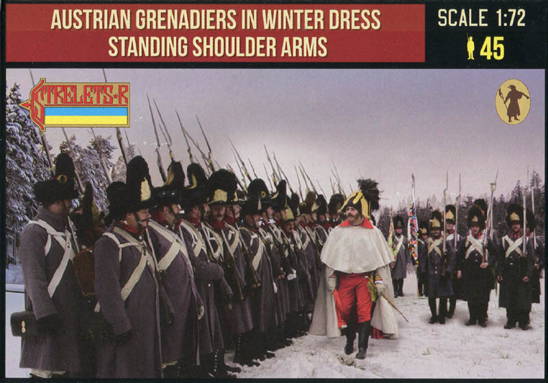 206 Austrian Grenadiers in Winter Dress Standing Shoulder Arms