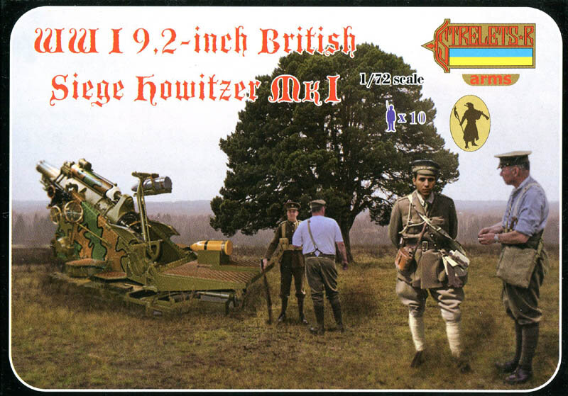 9.2-inch British Siege Howitzer MkI with Crew in Winter Uniform