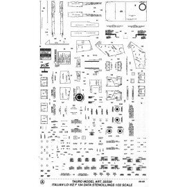 DATA STENCILLINGS LO-VIZ FOR F 104 A.M.I. (2 DECAL SHEETS)