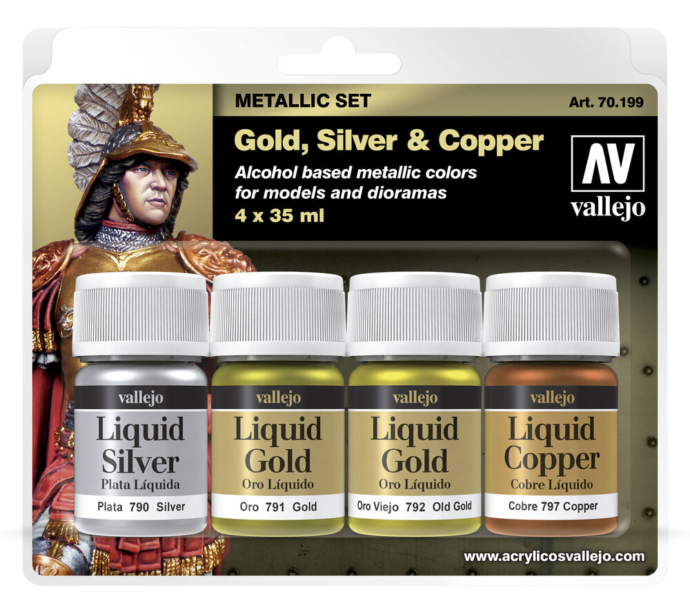 Metallic Set - Gold, Silver & Copper (4)