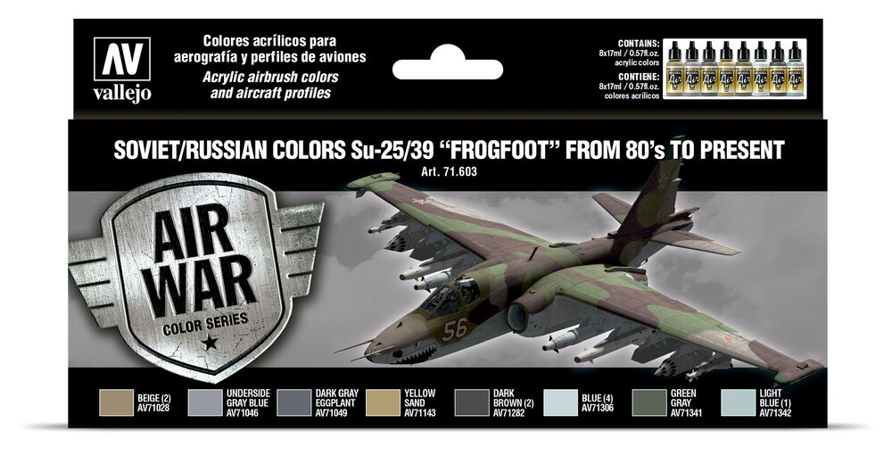 Soviet / Russian colors Su-25/39 ″Frogfoot″ from 80's to present