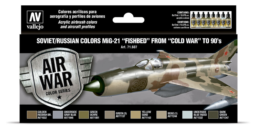 Soviet / Russian colors MiG-21 ″Fishbed″ from 50's to 90's