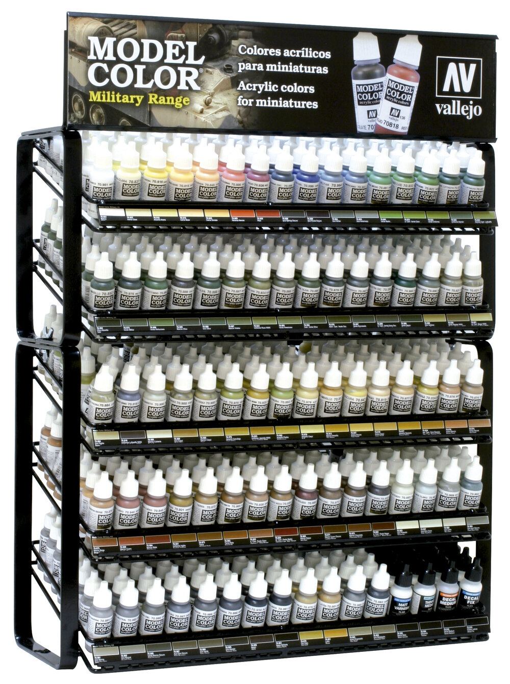 Model Color Military Range 80 colors in 17 ml. bottles