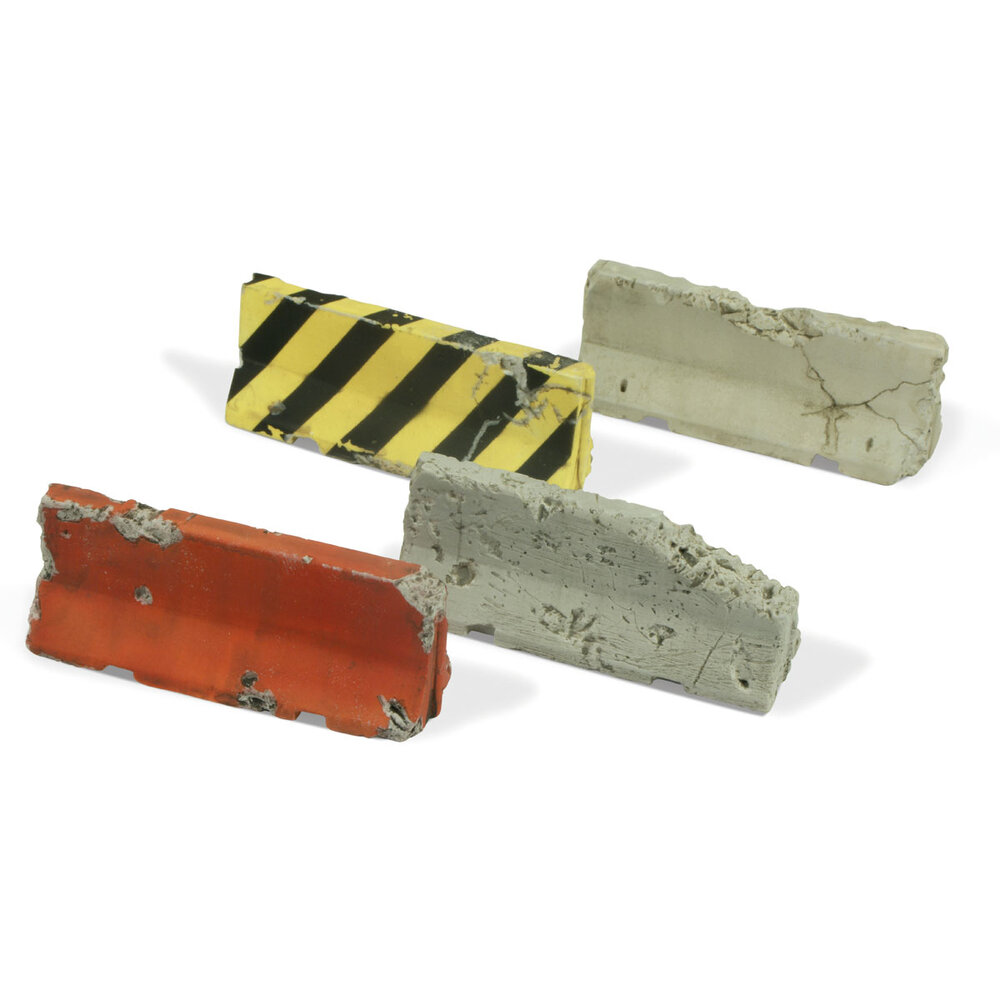 Damaged Concrete Barriers