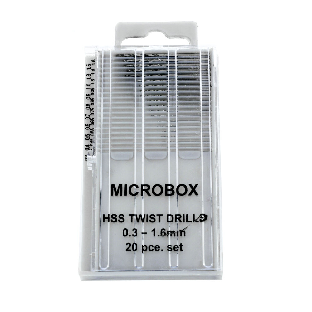 Microbox drill set (20) 0.3-1.6mm