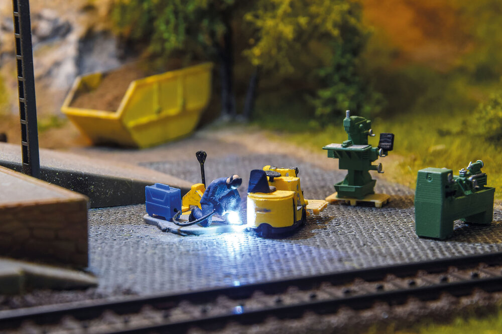 H0 Schweißer mit Schweißlicht