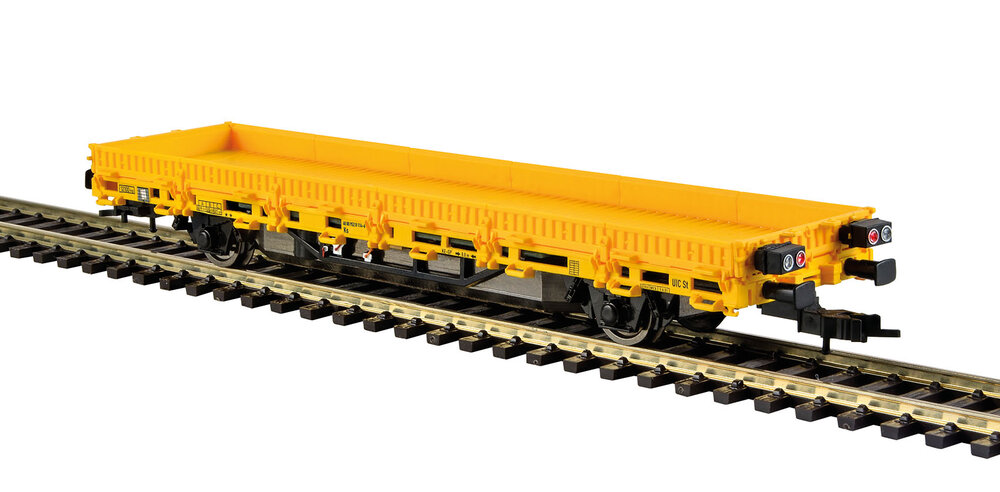 H0 Niederbordwagen mit Antrieb, gelb, 2L