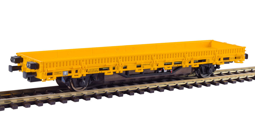 H0 Niederbordwagen gelb 3 L