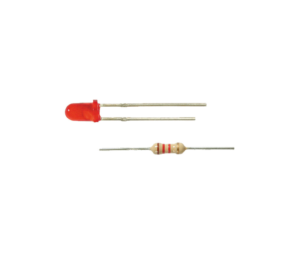 LED rot D: 3 mm, 4 Stk