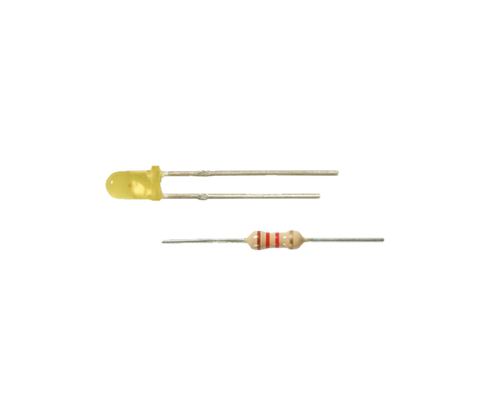 LED gelb D: 3 mm, 4 Stk