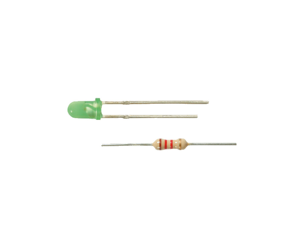 LED gruen D: 3 mm, 4 Stk
