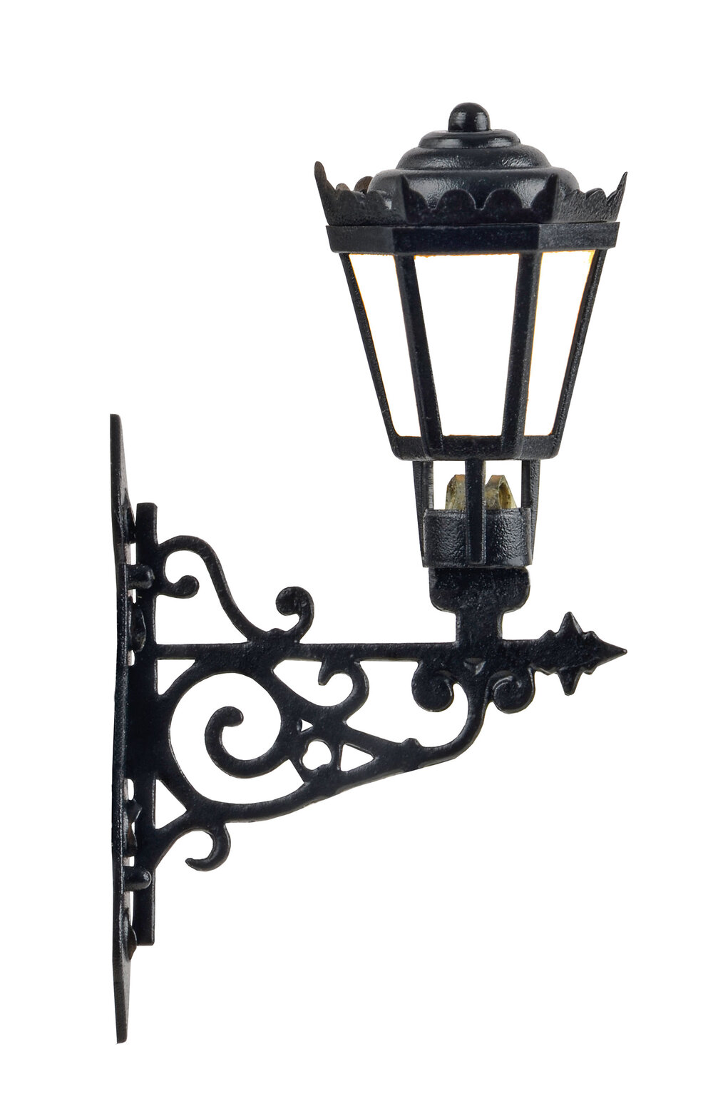 H0 Wandlaterne, LED warmweiß