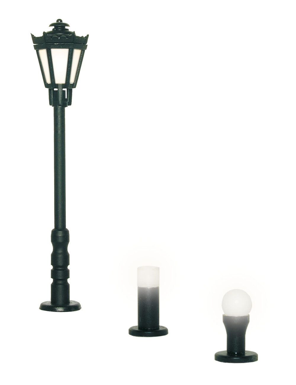 H0 Gartenleuchten-Set,schwarz
