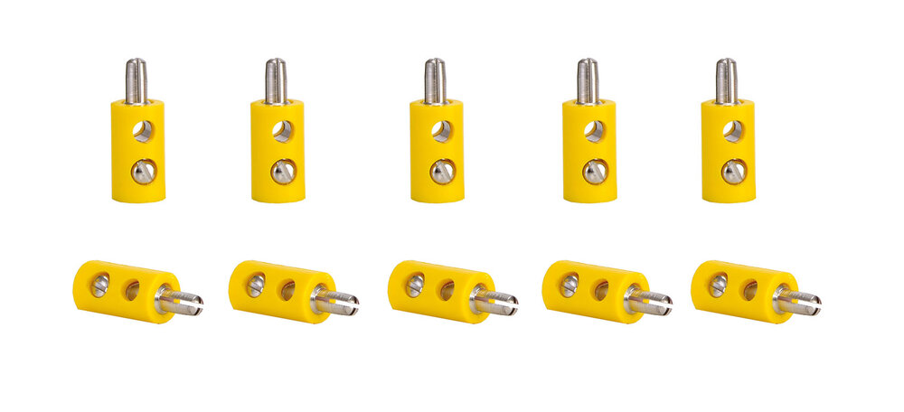 Querlochstecker gelb, 10 Stue