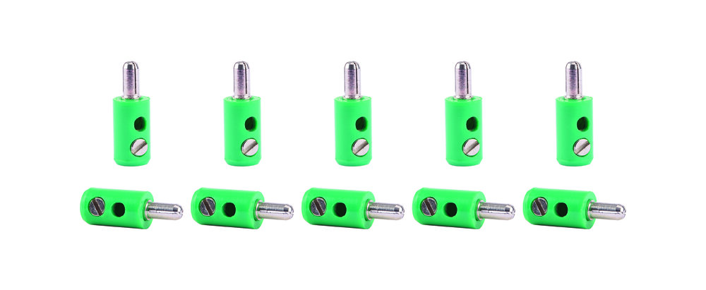 Querlochstecker gruen, 10 Stu