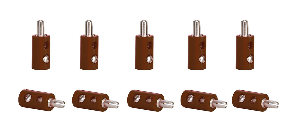 Querlochstecker braun, 10 Stu