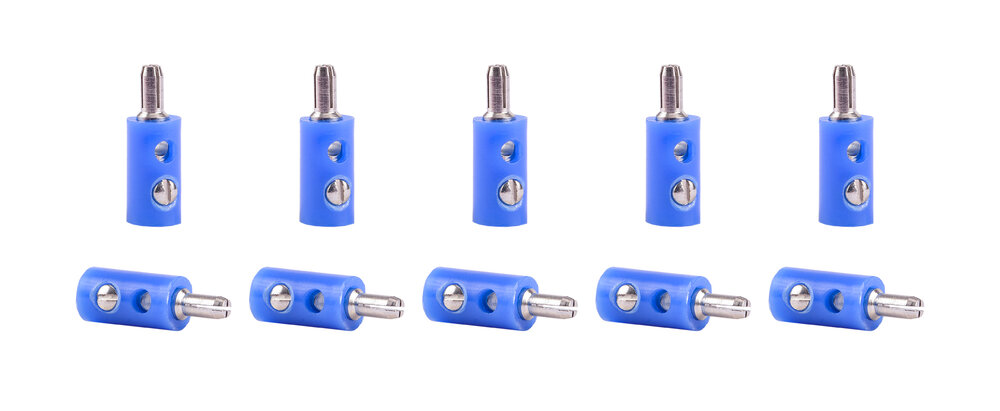 Querlochstecker blau, 10 Stue
