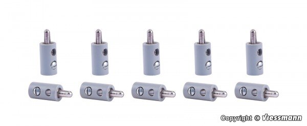 Querlochstecker grau, 10 Stue