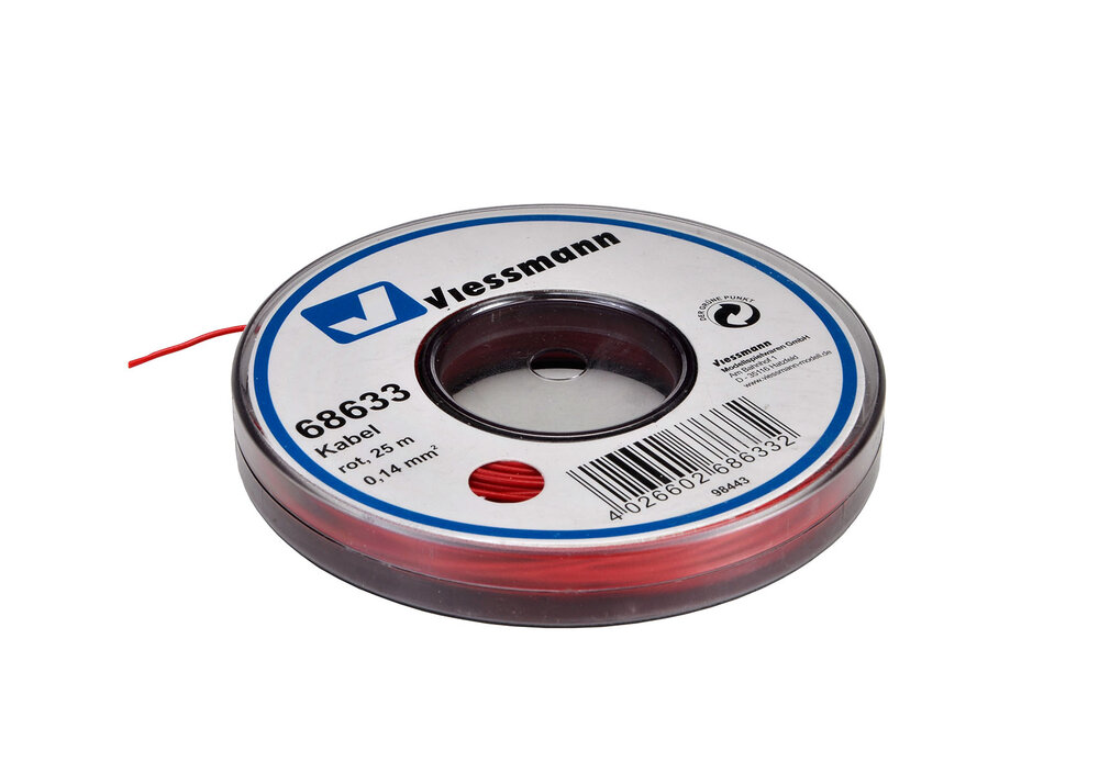 Kabel 25 m, 0,14 mm², rot