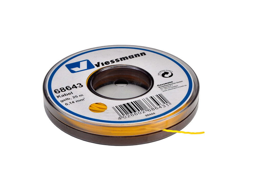 Kabel 25 m, 0,14 mm², gelb