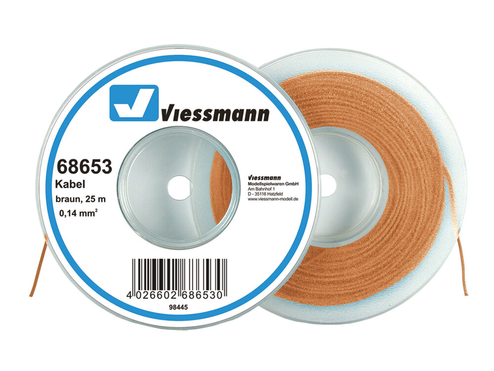 Kabel 25 m, 0,14 mm², braun