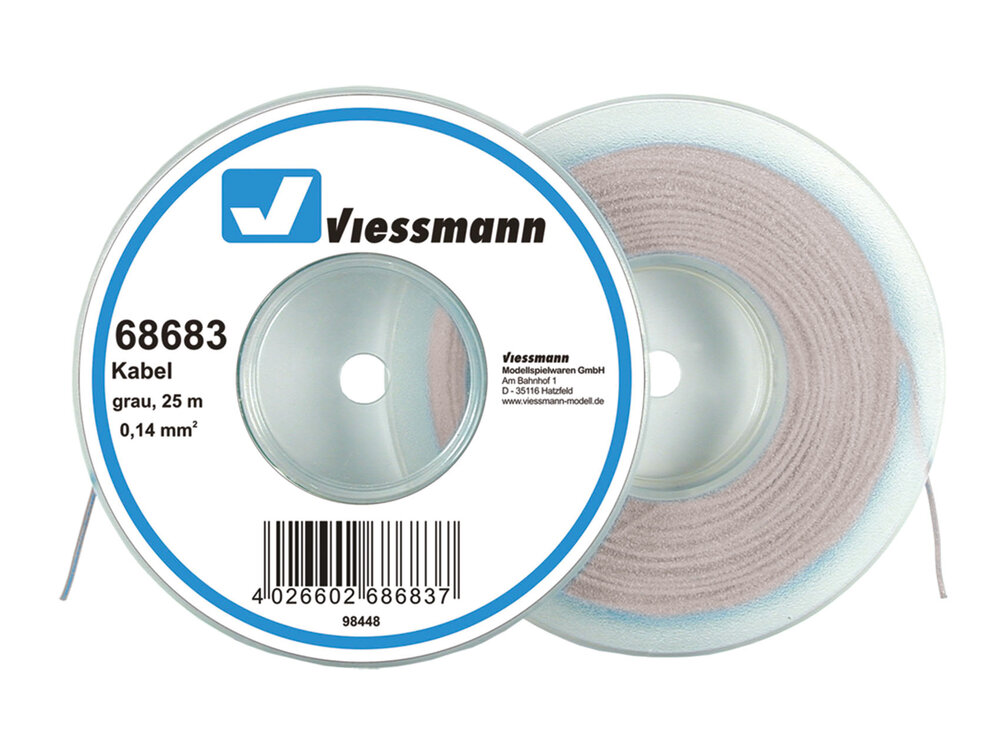 Kabel 25 m, 0,14 mm², grau
