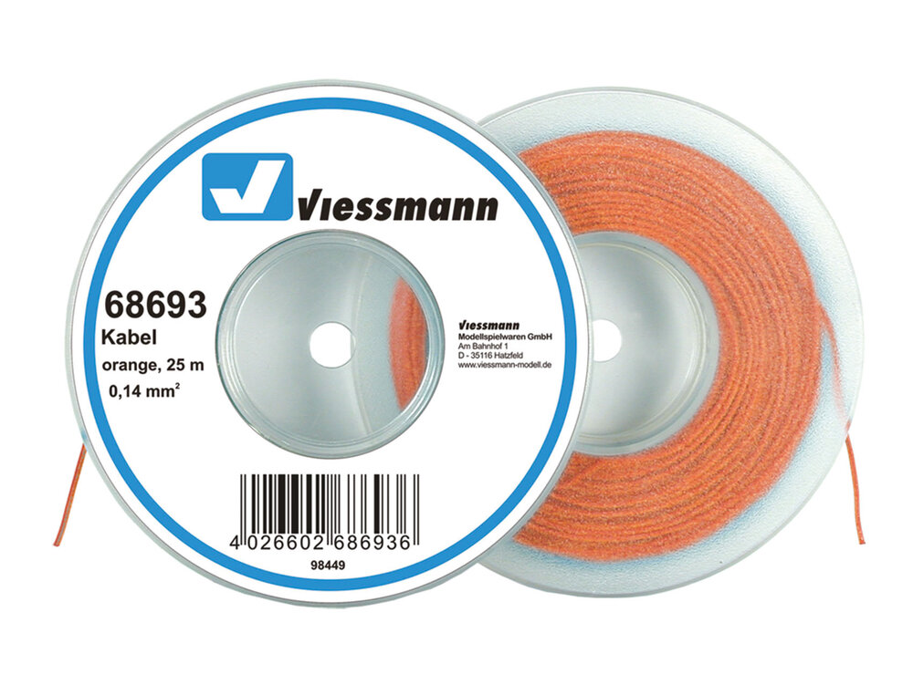 Kabel 25 m, 0,14 mm², orange