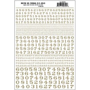 Numbers Roman R.R. Gold