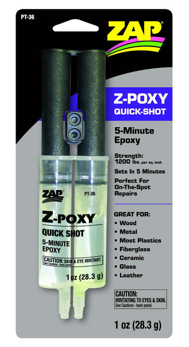 1oz. (28.3 gram) Z-Poxy Quick Shot Dual Syringe, carded(12)