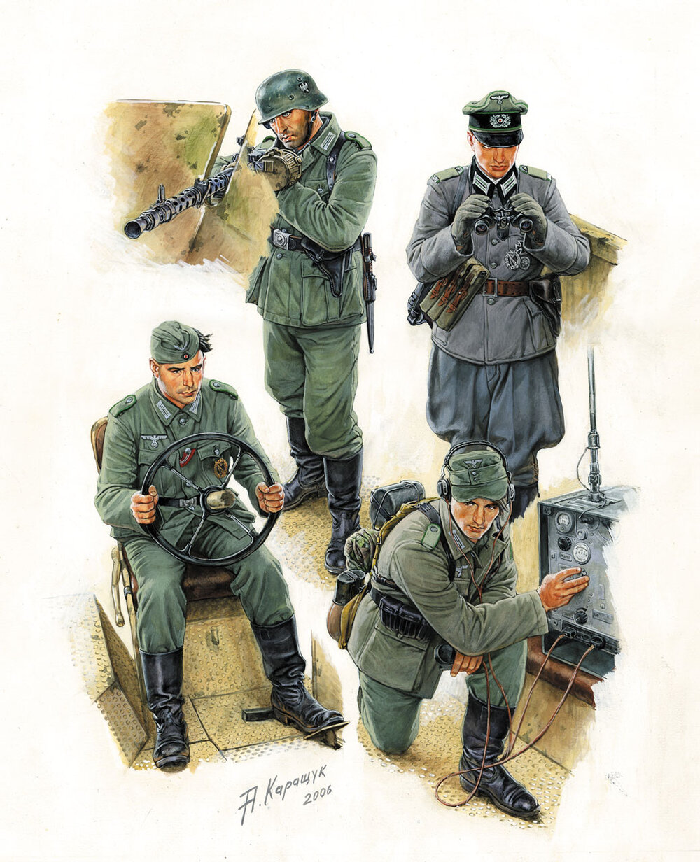 German Halftrack Crew