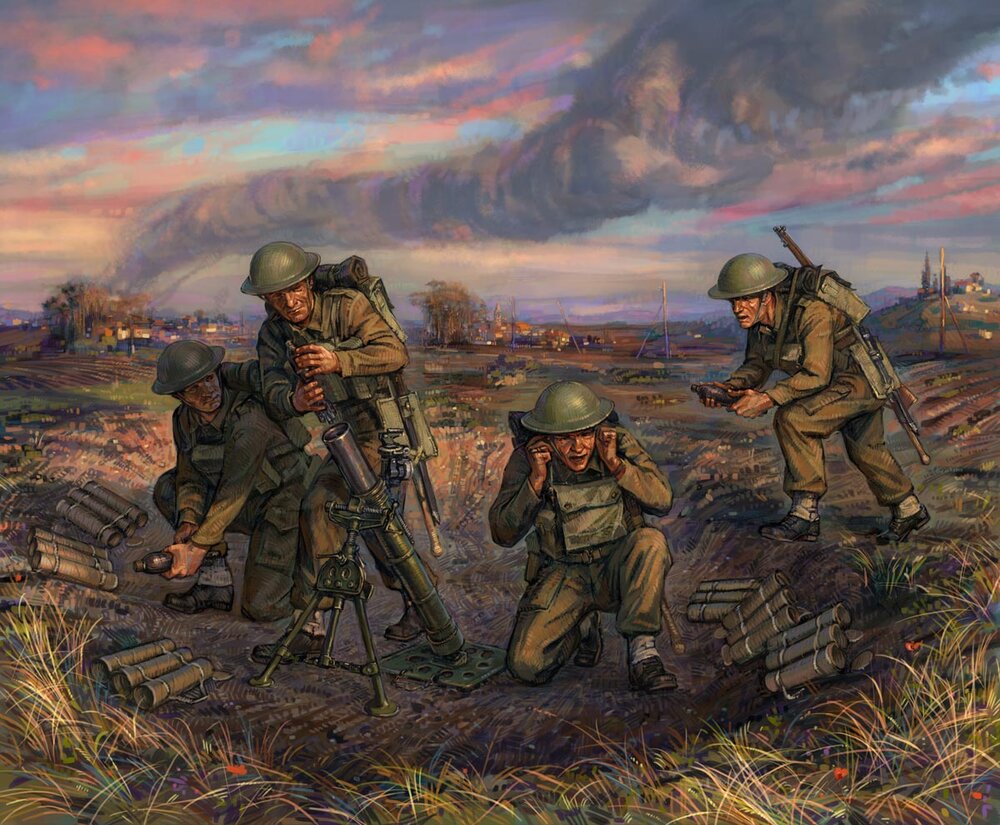 British Mortar w/crew 1939-42
