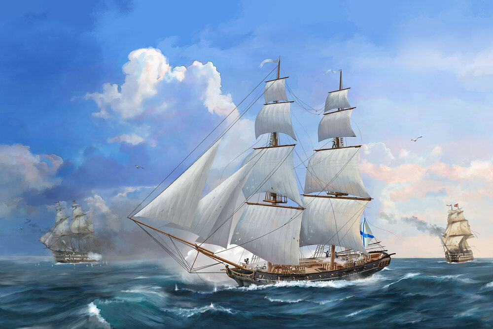 Russian brig Merkurii 19th cty.